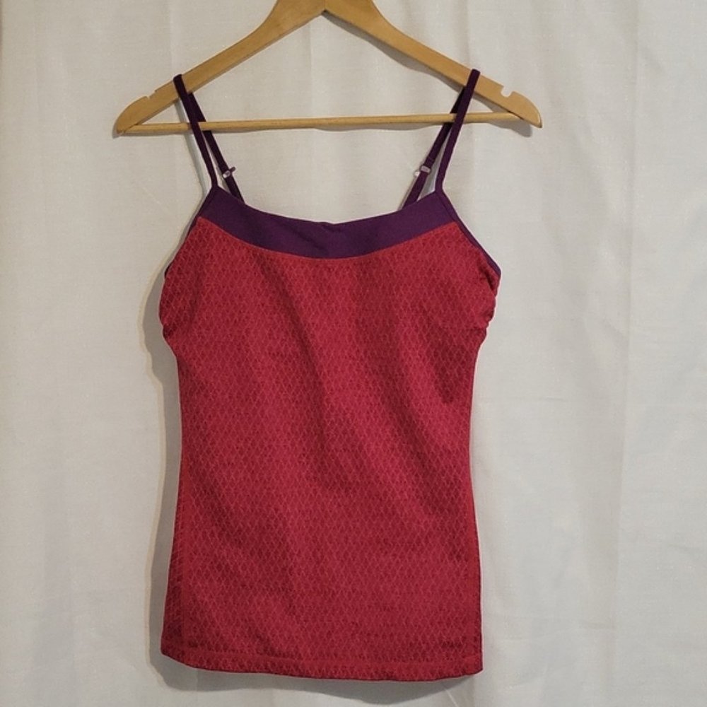 Prana Pink Patterned Tank Top Womens Small